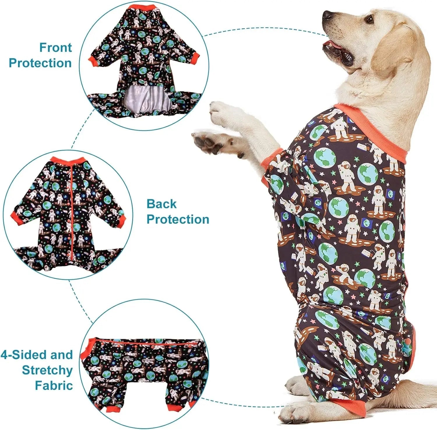 Large Dog Pajamas - Space Astronaut