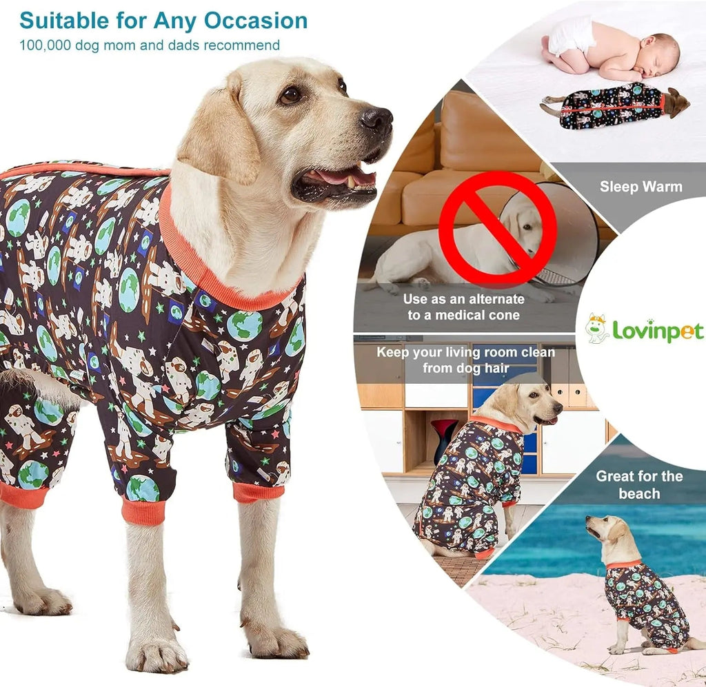 Large Dog Pajamas - Space Astronaut