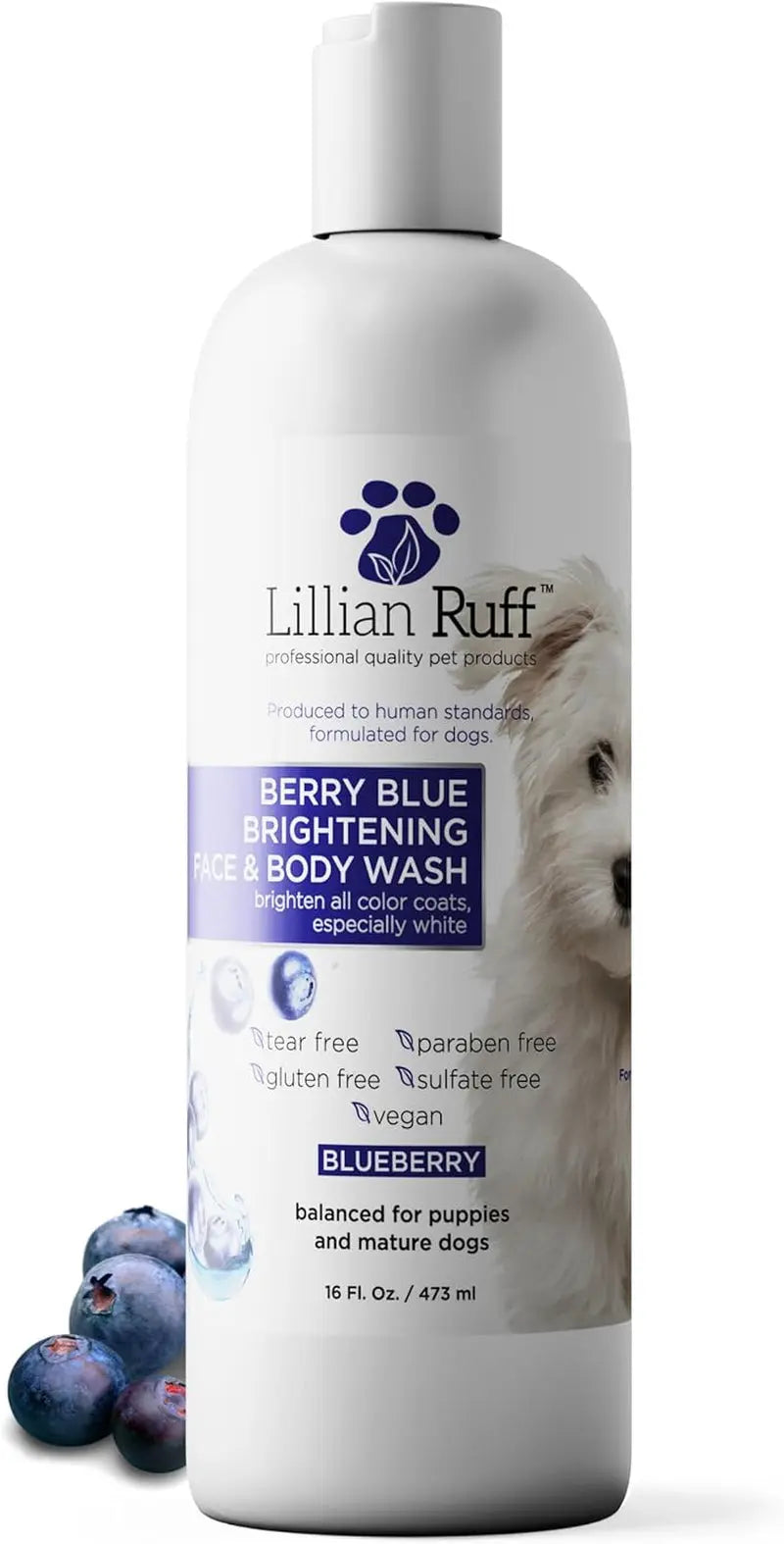 Lillian Ruff Berry Blue Brightening Dog Shampoo & Conditioner Set