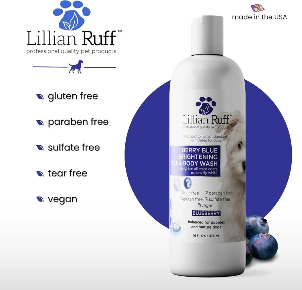 Lillian Ruff Berry Blue Brightening Dog Shampoo & Conditioner Set