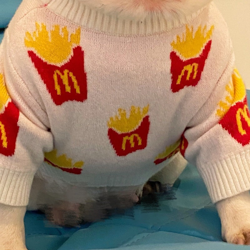 McD French Fries Dog Sweater