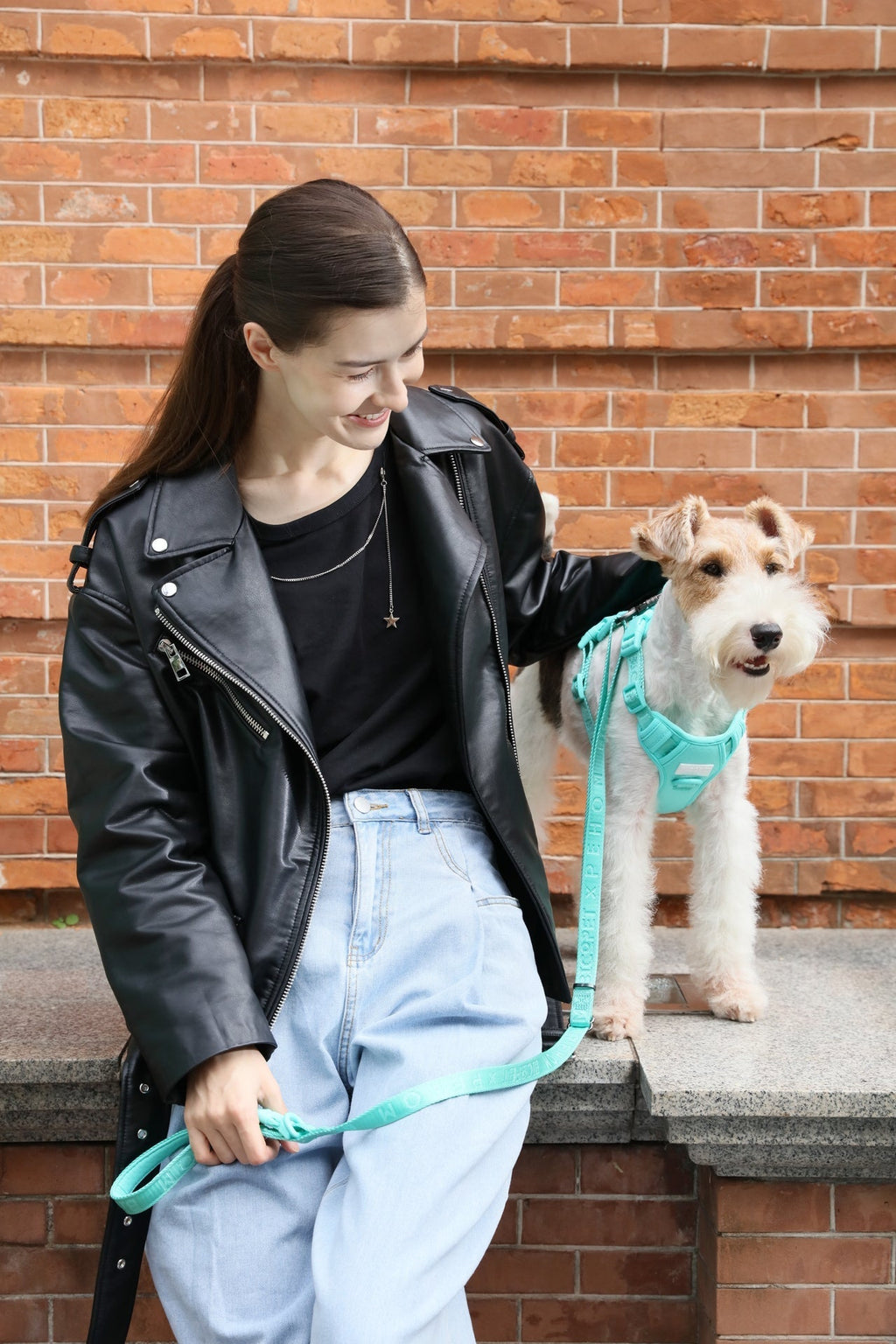 Padded Leash Mint Purple