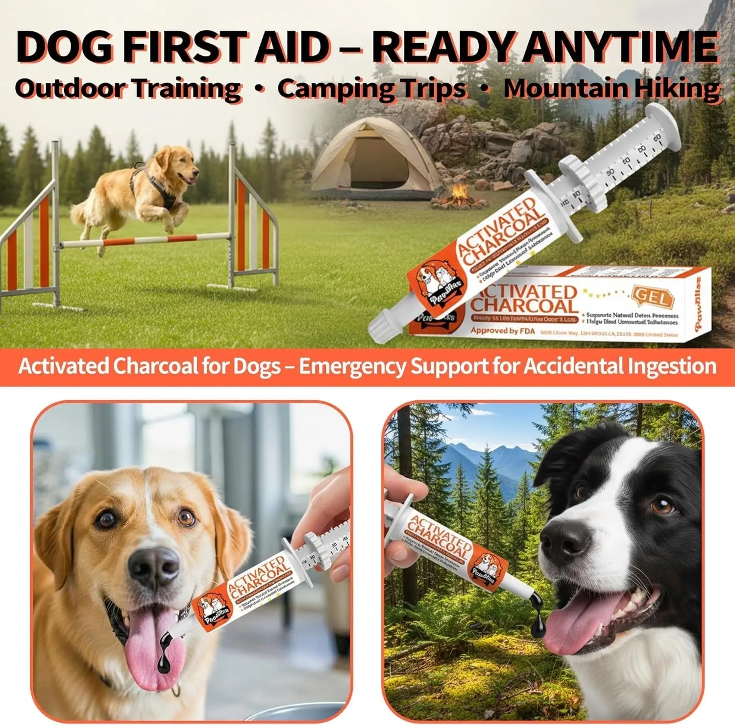 Pet Activated Charcoal Gel First Aid