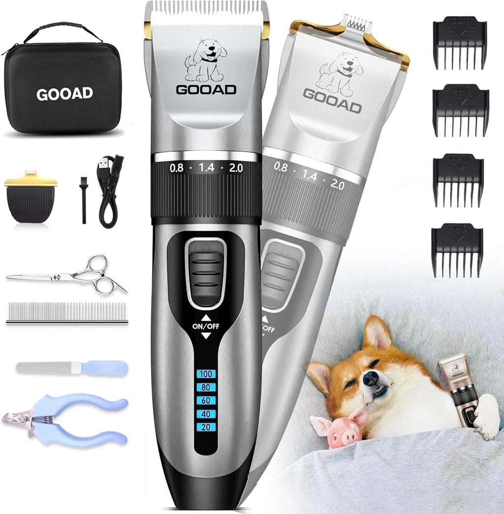 Quiet Cordless Rechargeable Trimmer & Paw Shaver for Dogs & Cats