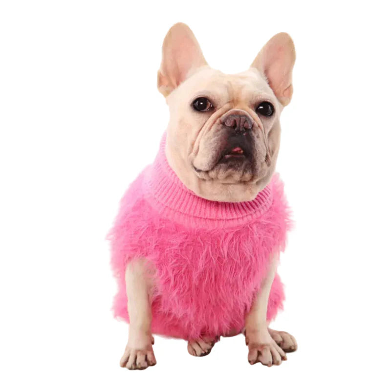 Fluffy Turtleneck Dog Sweater