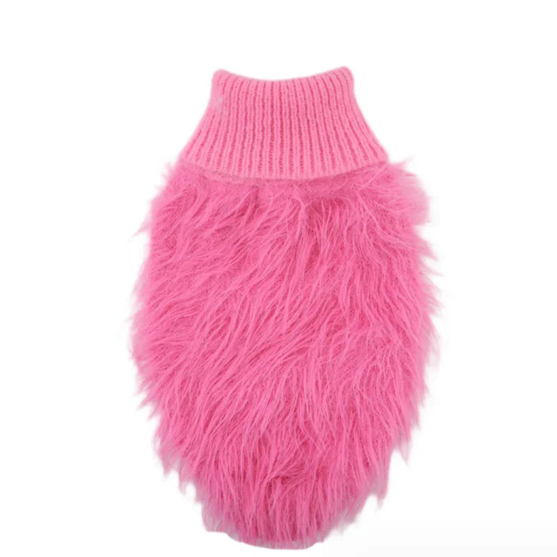 Fluffy Turtleneck Dog Sweater