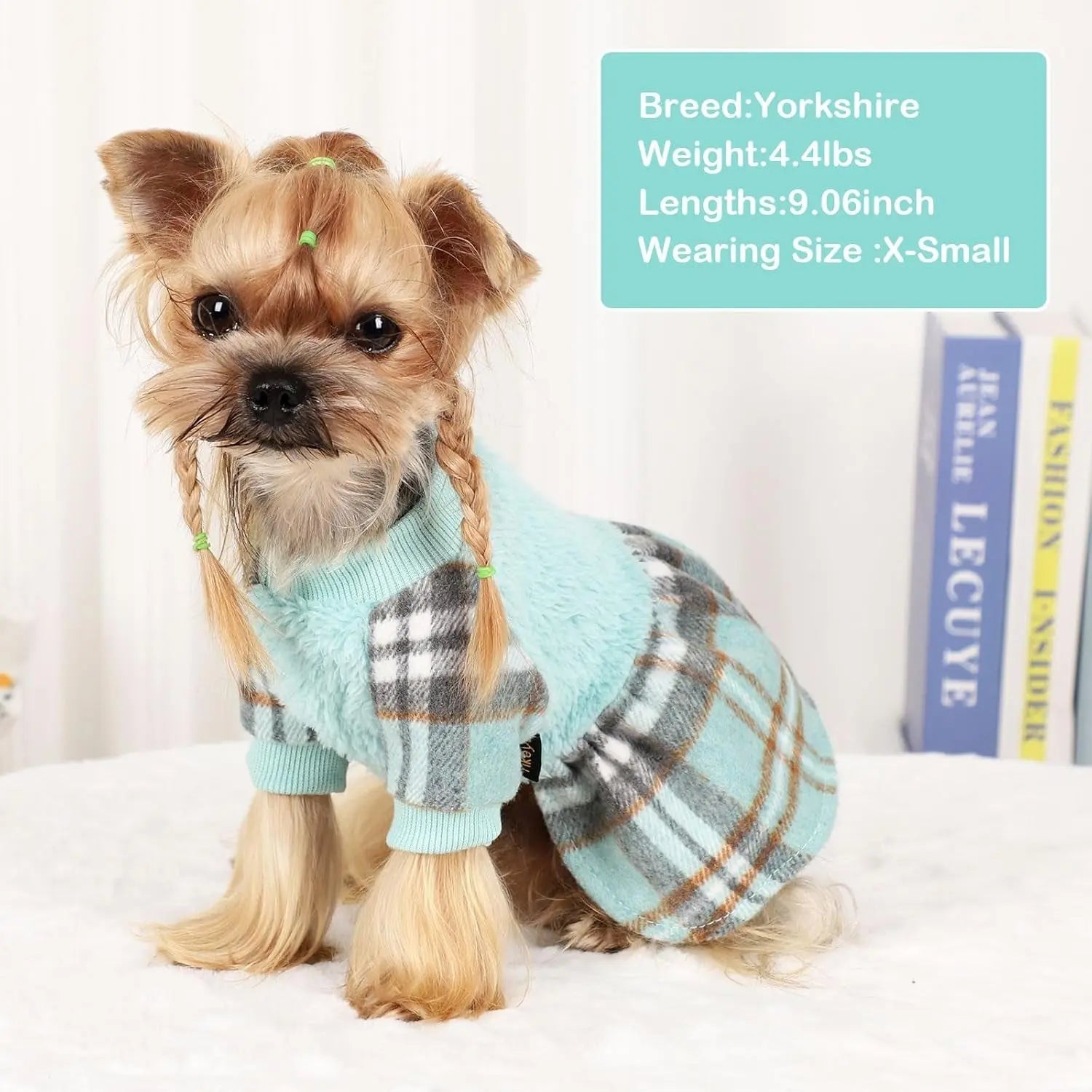 Plaid Dog Sweater Dress for Small Dogs