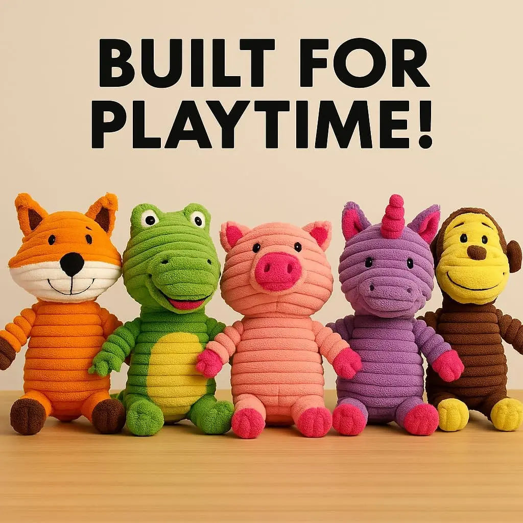 Plush Squeaky Dog 5-Pack Toy