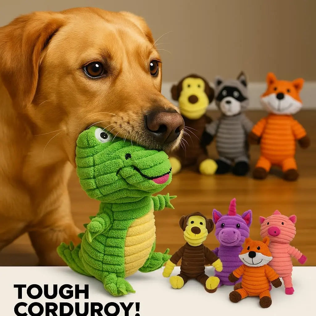 Plush Squeaky Dog 5-Pack Toy