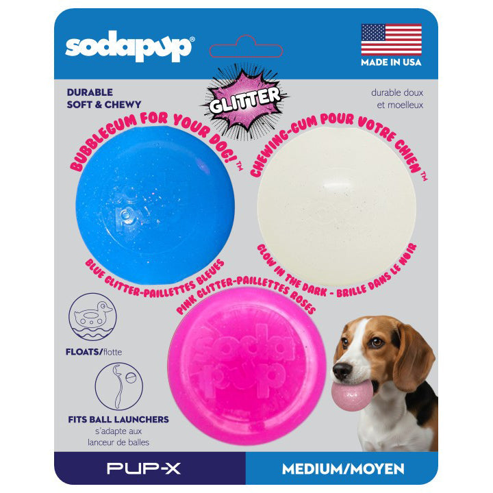 Glitter Ball 3-Pack Dog Toy |