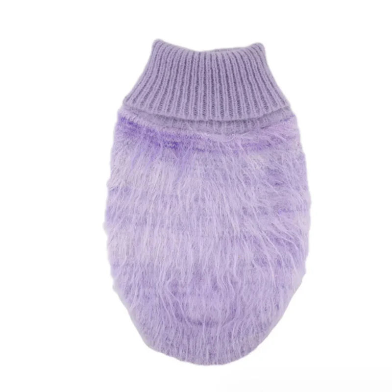 Fluffy Turtleneck Dog Sweater