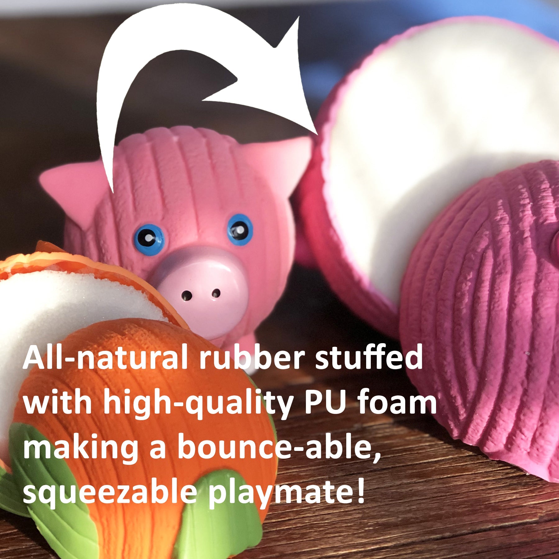 Hamlet Pig Ruff-Tex® Latex Ball Dog Toy