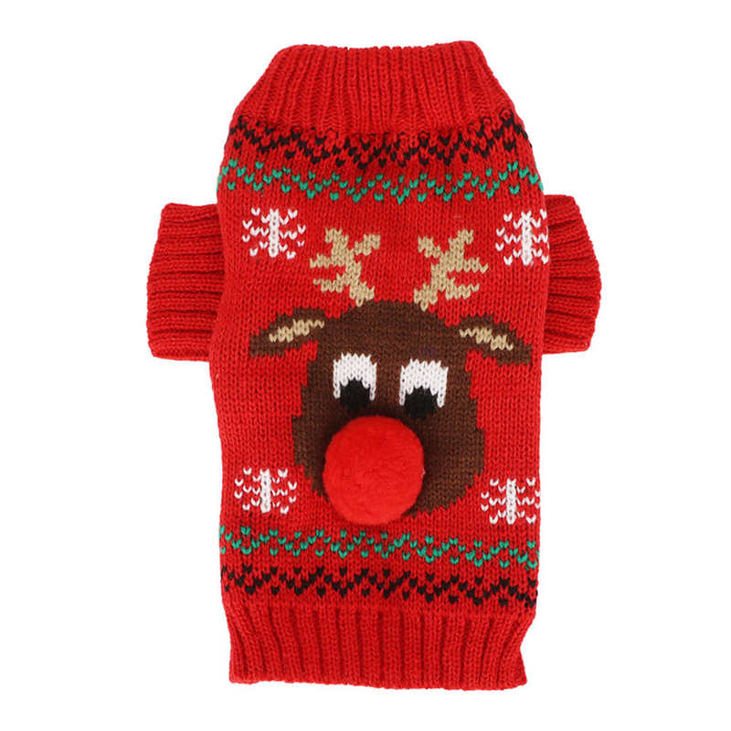 Rudolph Reindeer Christmas Dog Sweater