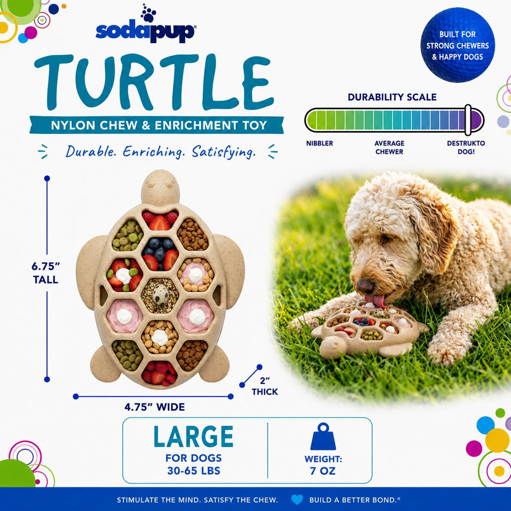 Turtle Chew Toy - Ultra-Durable Enrichment Toy