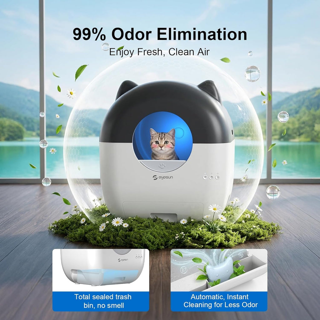 Self-Cleaning Cat Litter Box 76L