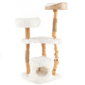 Cat Tower with Basket & Bed for Indoor Cats