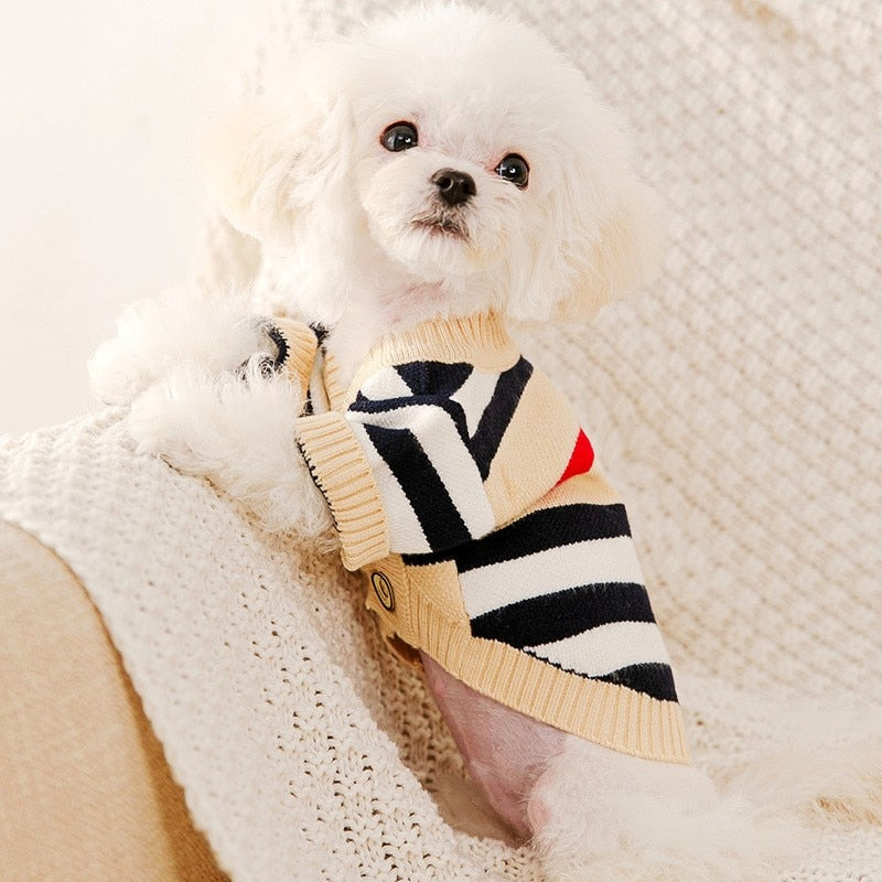 Striped Button-Down Cardigan