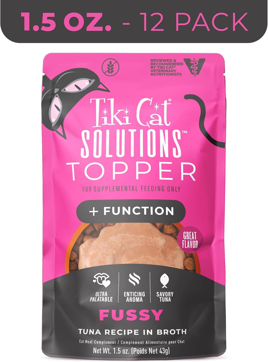 Tiki Cat Topper Multipack Tuna Recipe in Broth, 1.5 Oz. Pouch (12 Pack)