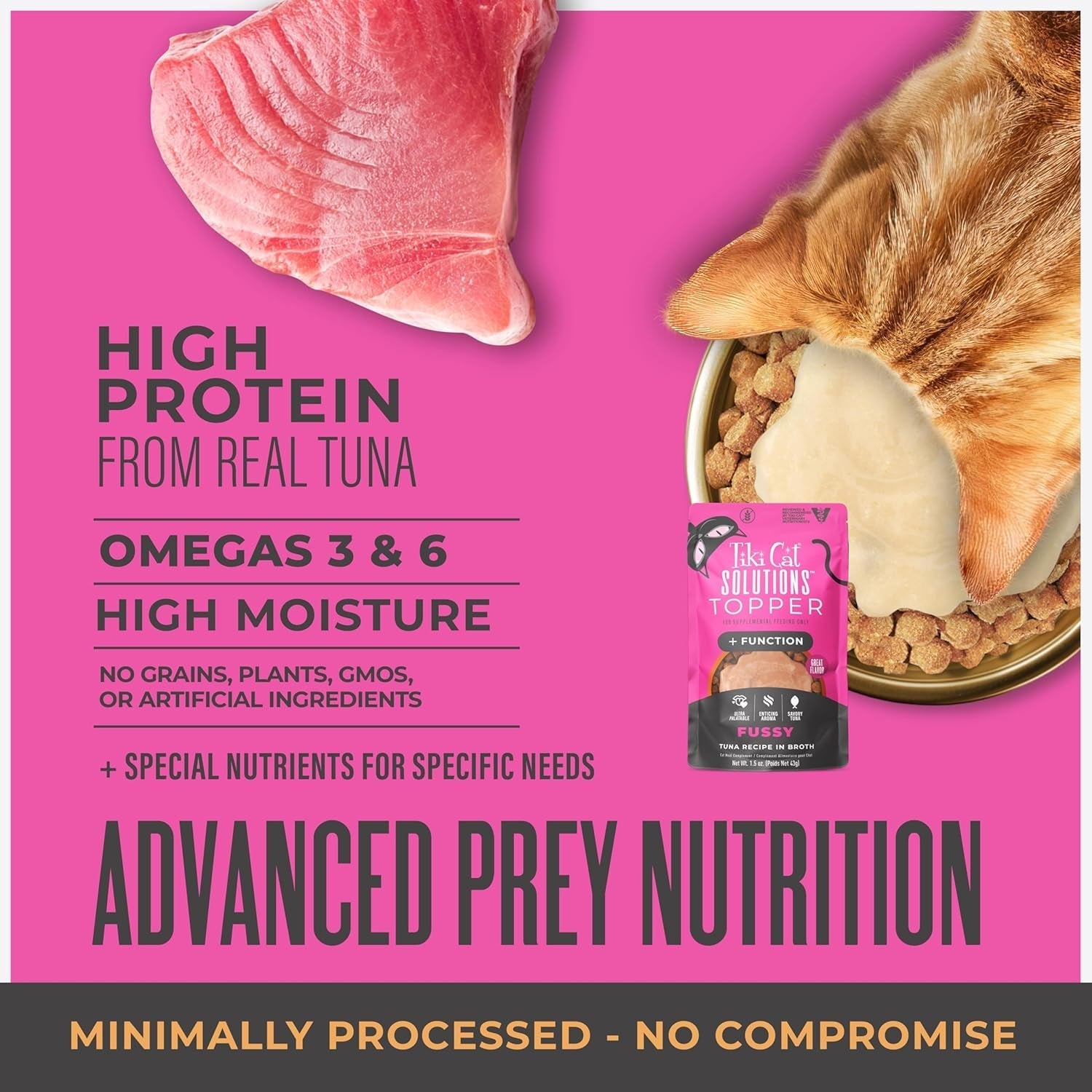Tiki Cat Topper Multipack Tuna Recipe in Broth, 1.5 Oz. Pouch (12 Pack)