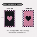 Double-Sided Cat Scratcher (Black & Pink Heart)