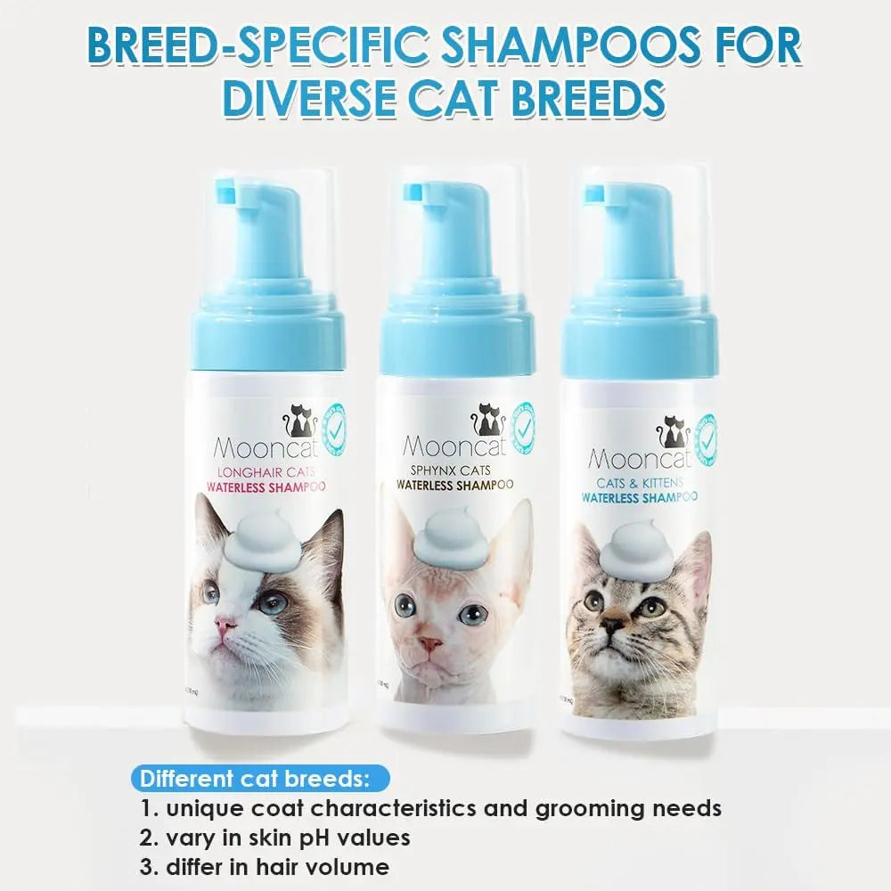 Waterless Cat Shampoo Foam & Brush Kit