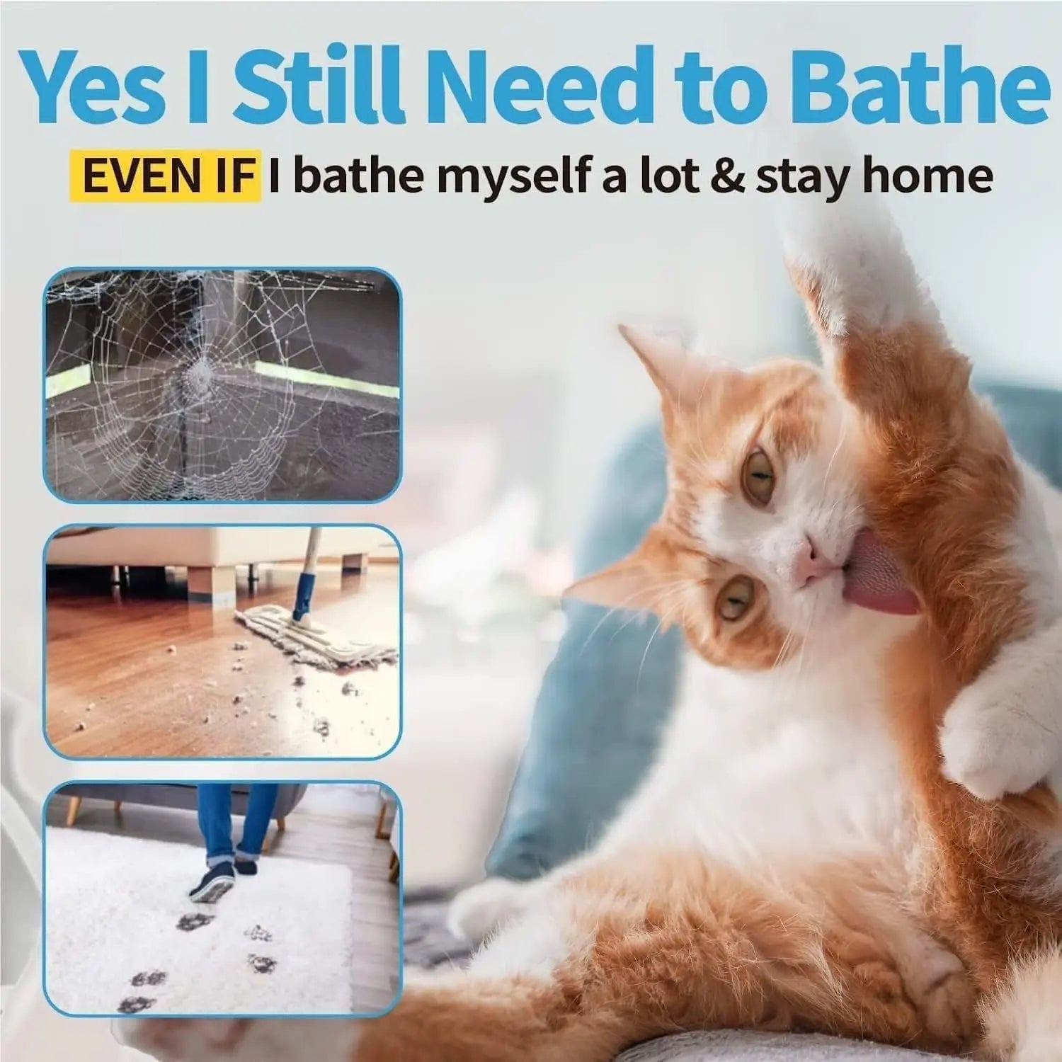 Waterless Cat Shampoo Foam & Brush Kit