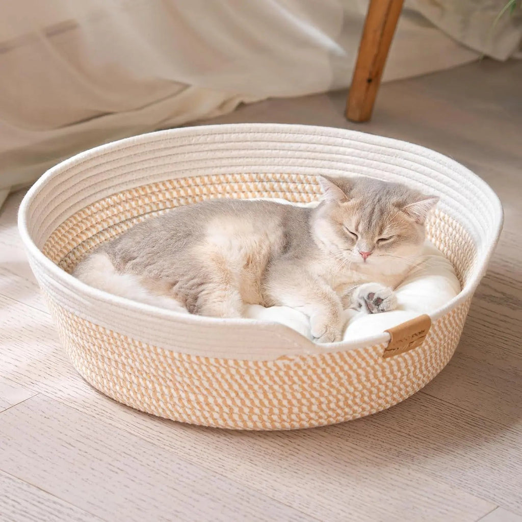 Woven Cat & Dog Bed Basket