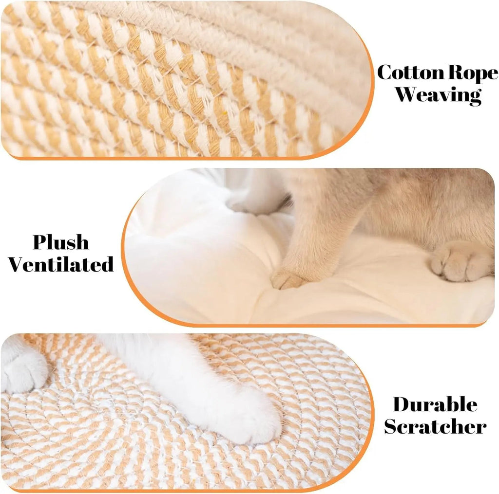Woven Cat & Dog Bed Basket