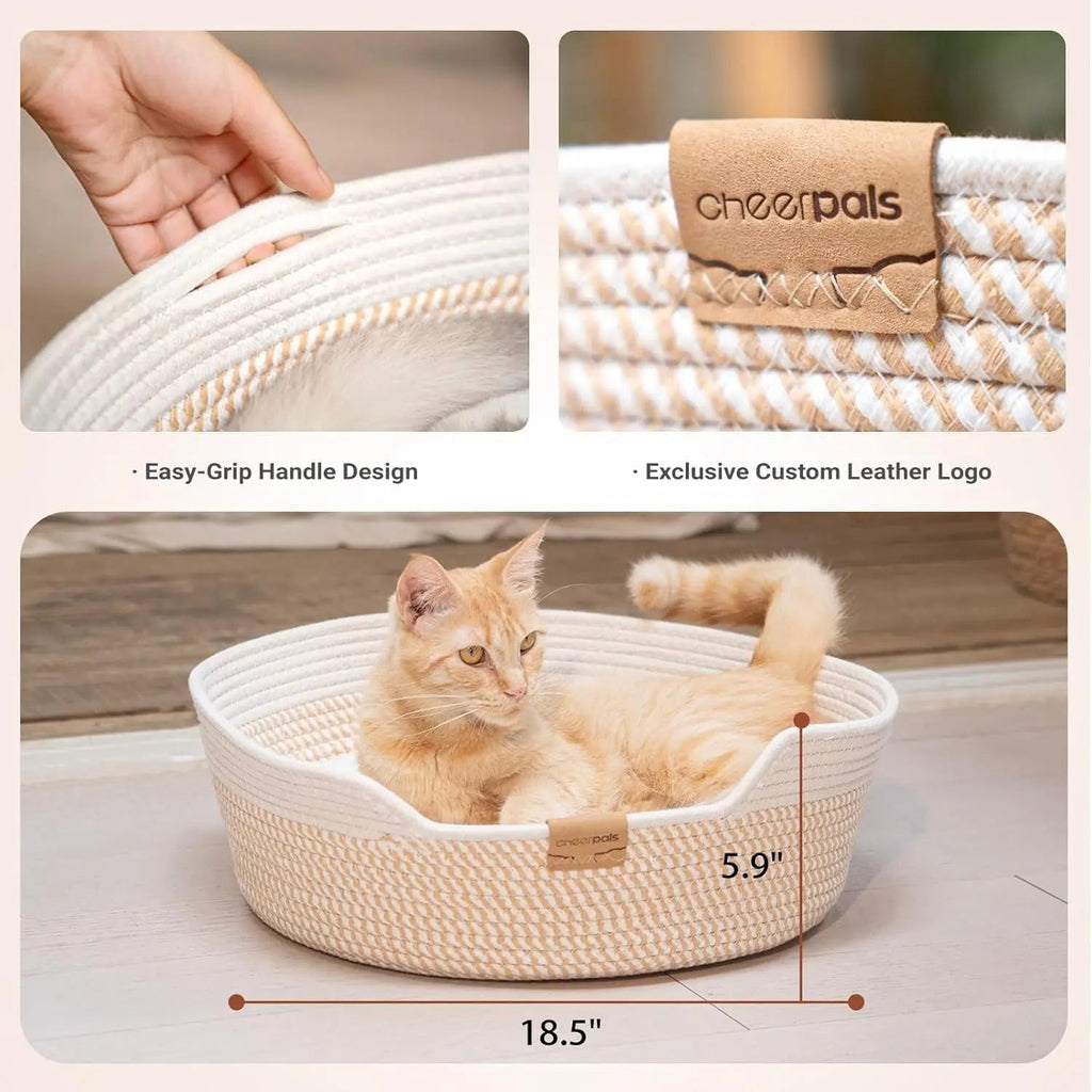 Woven Cat & Dog Bed Basket