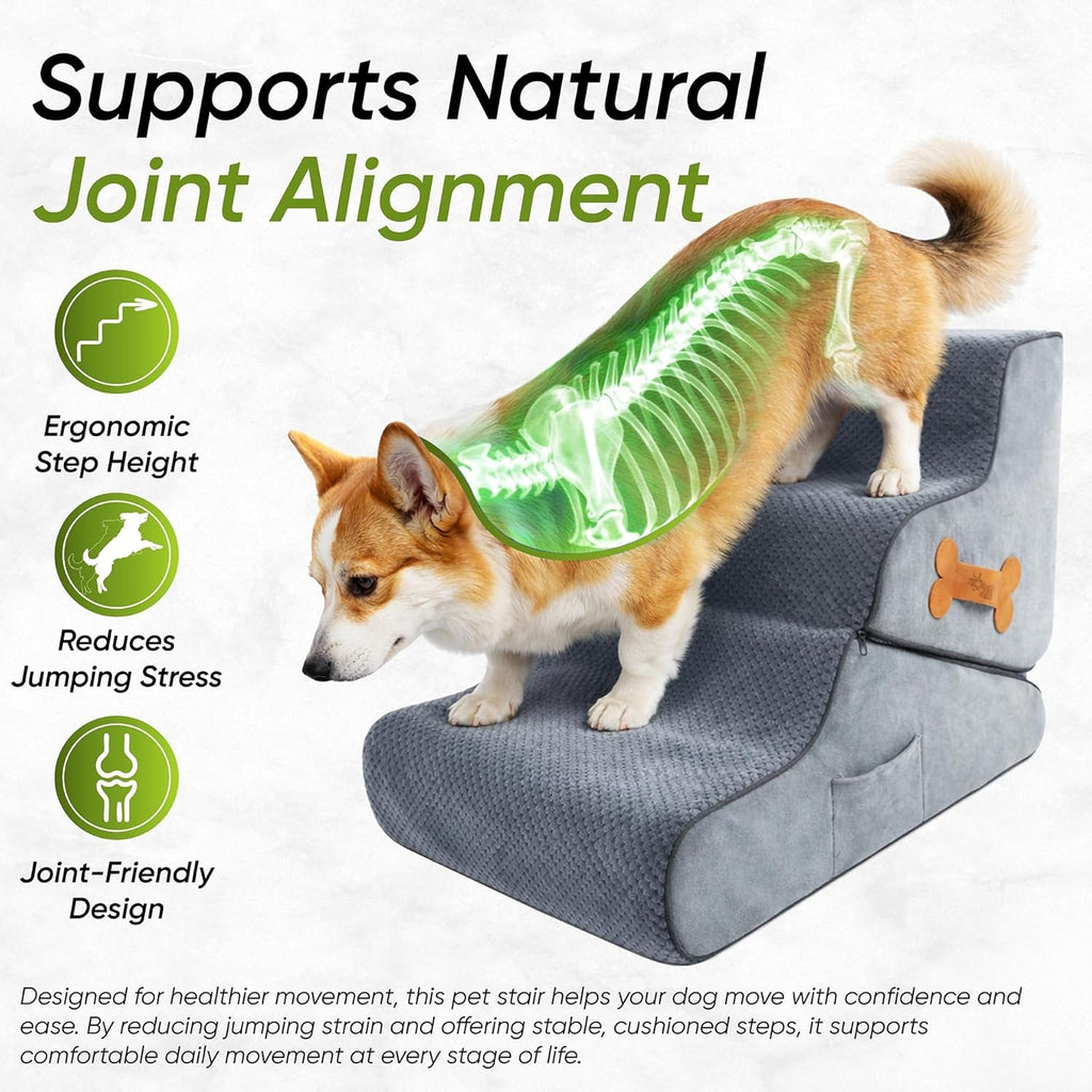 Foldable Dog Ramp for Bed