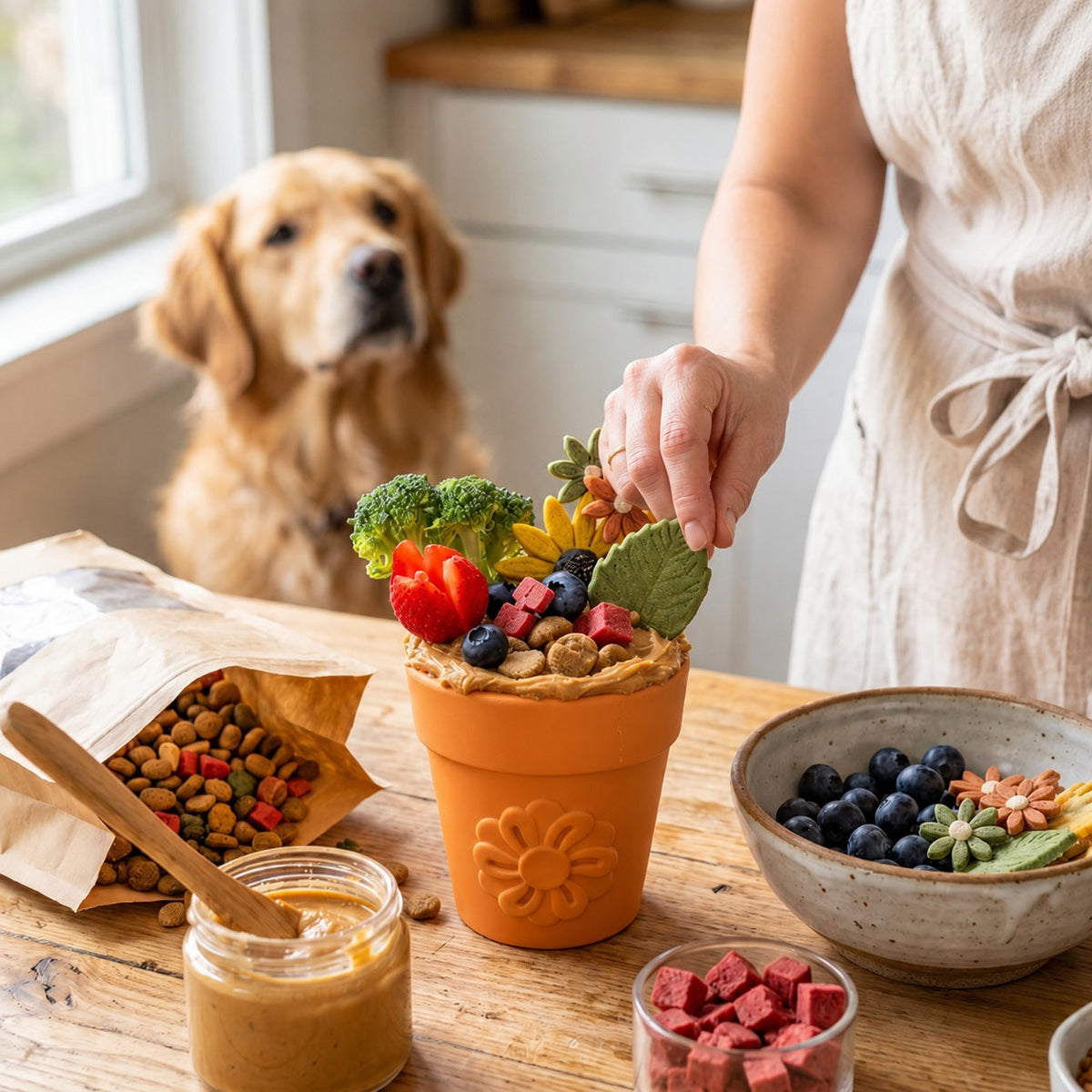 Flowerpot Treat Dispenser