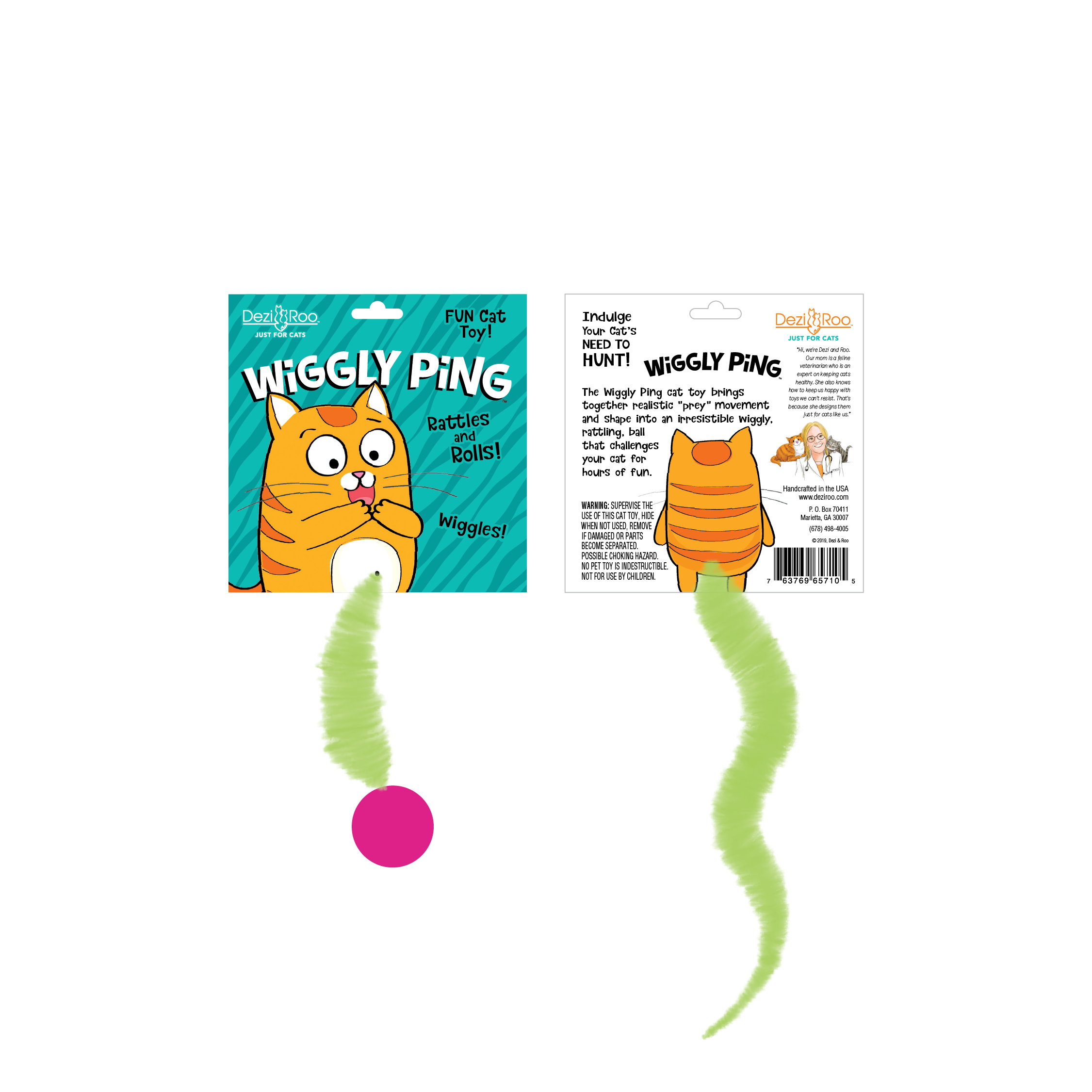 Wiggly Pong - Cat Toy Plastic Ball