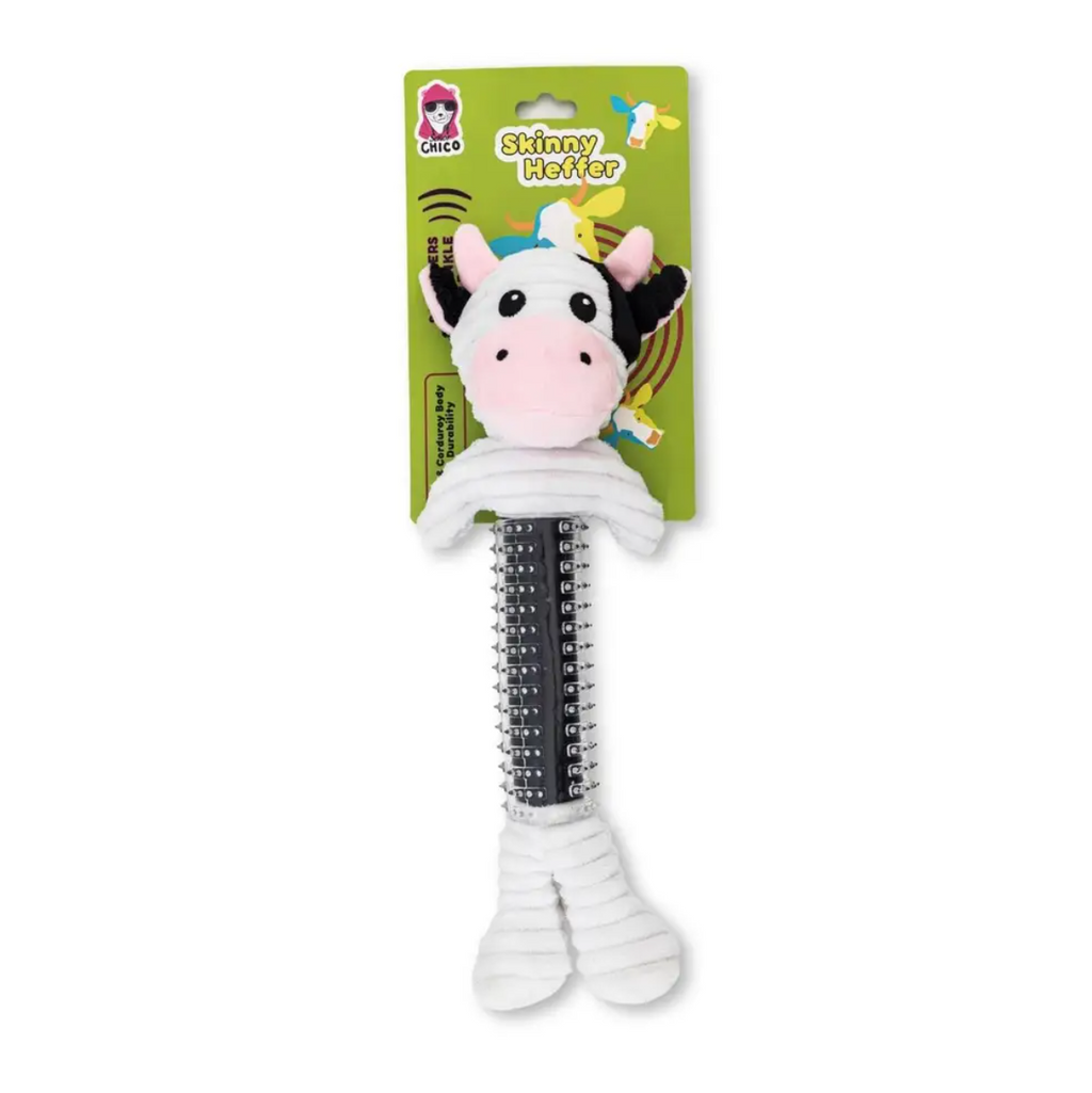 Cow Plush Dog Toy – with Squeaker & Crinkle Paper