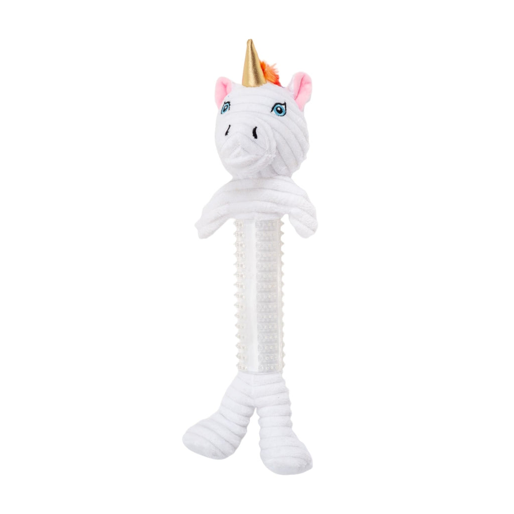 Unicorn Corduroy Plush Dog Toy – with Squeaker & Crinkle Paper