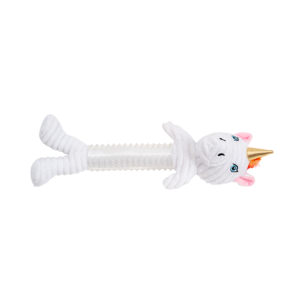Unicorn Corduroy Plush Dog Toy – with Squeaker & Crinkle Paper