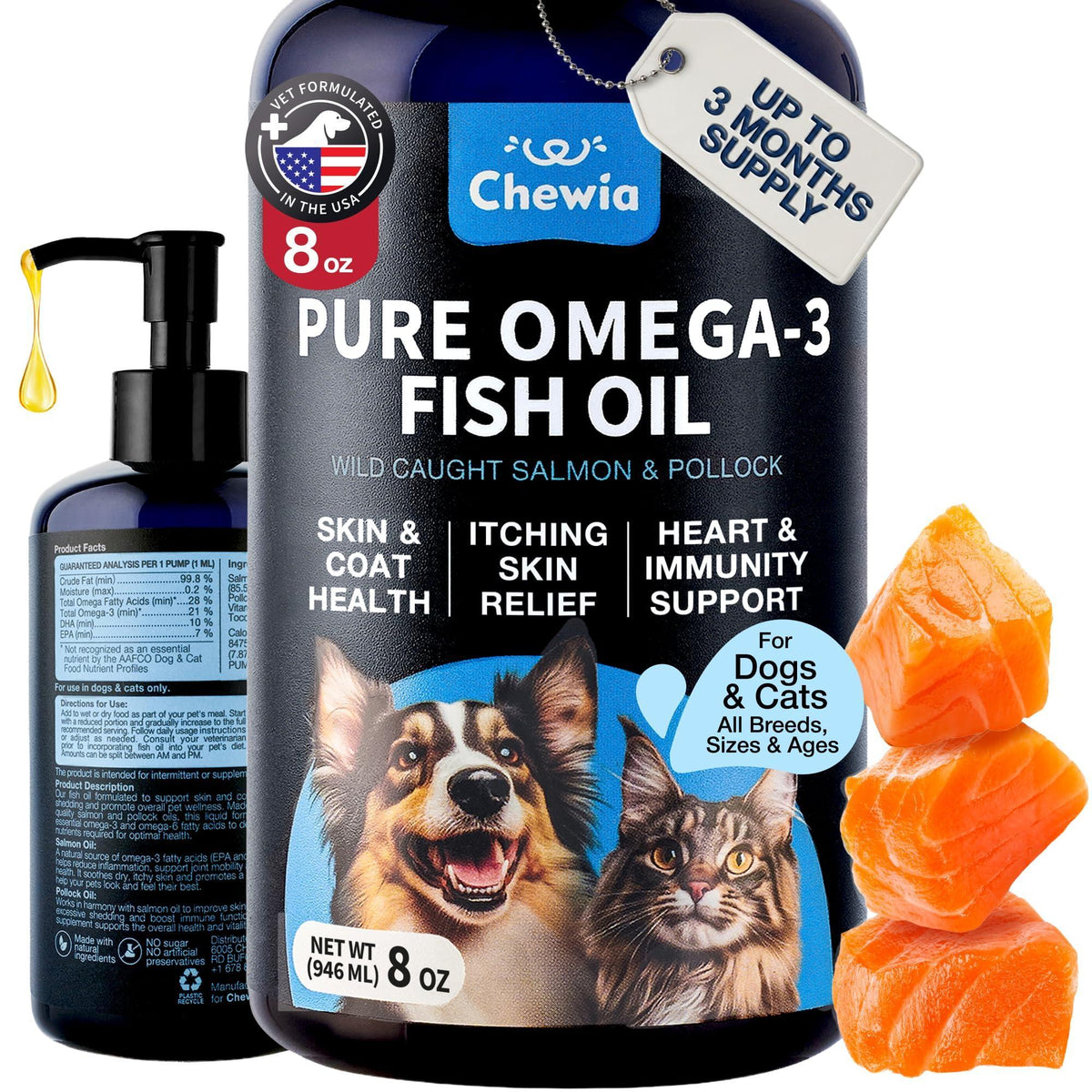 Omega 3 Fish Oil for Dogs and Cats  Healthy Skin and Coat