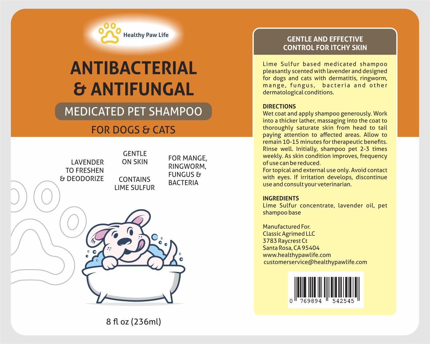 Pet Care and Veterinary Solution for Itchy and Dry Skin - Safe for Dog;  Cat;  Puppy;  Kitten;  Horse