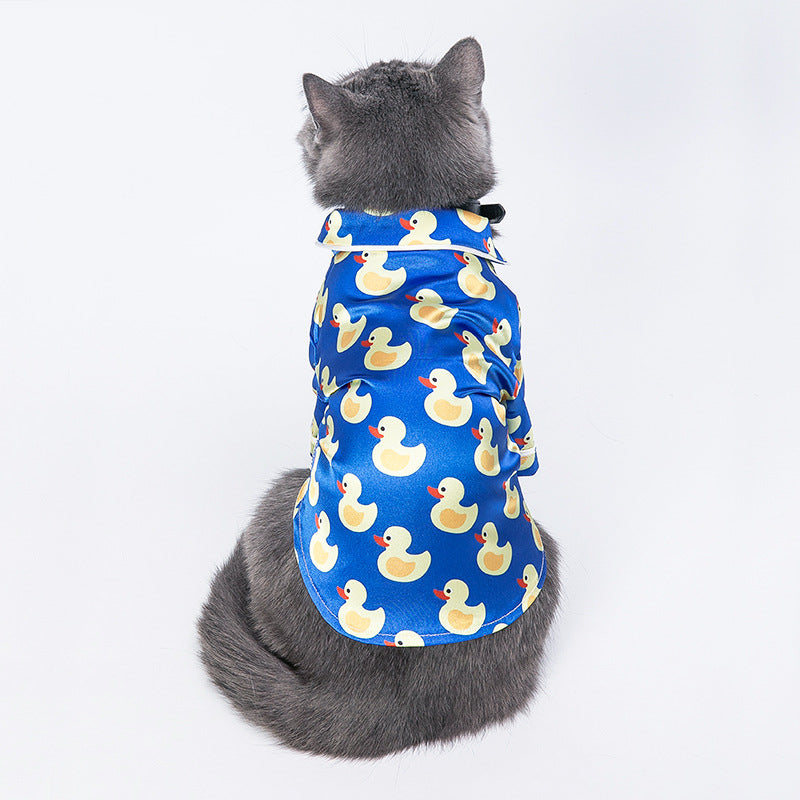 Pet Silk Duck Pajamas