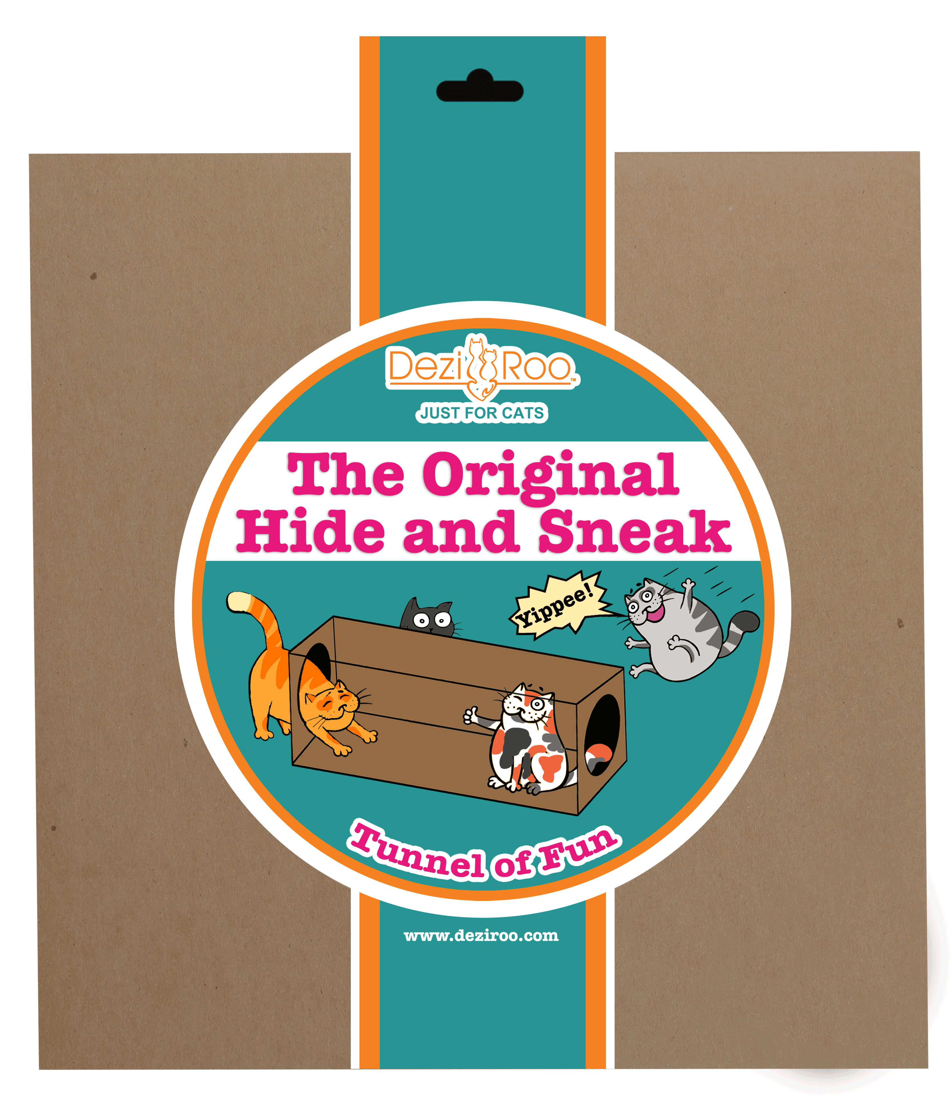 Hide & Sneak Paper Cat Play Tunnel