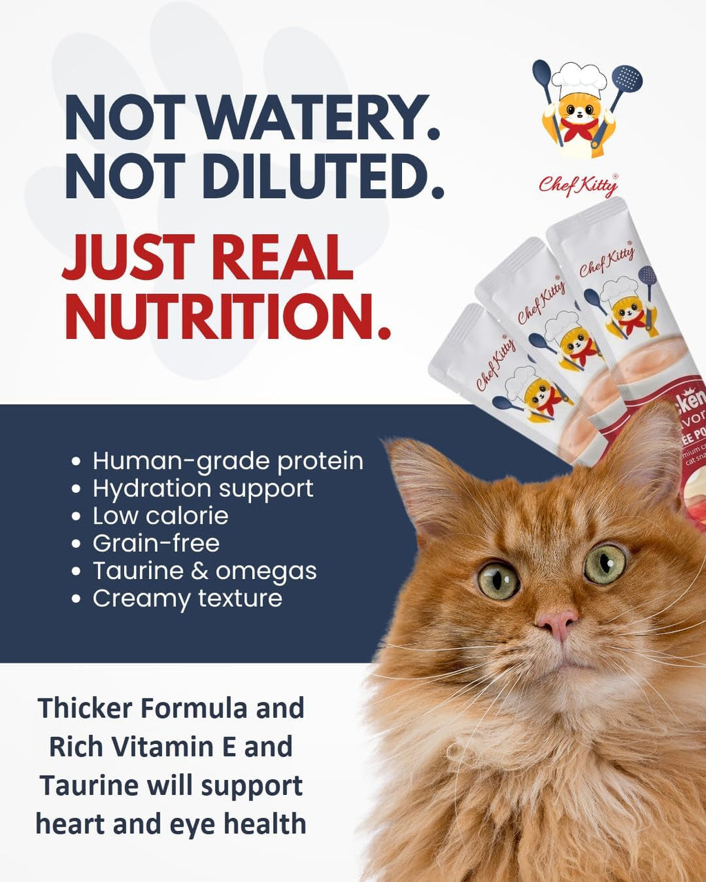 Grain Free Taurine High Protein Puree Toppers 20 Tubes