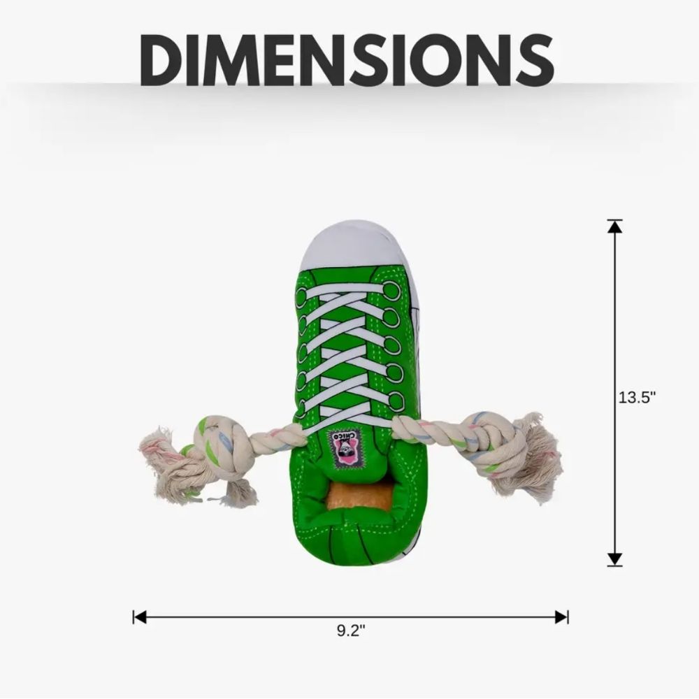 Squeaky Plush Sneaker Dog Toy