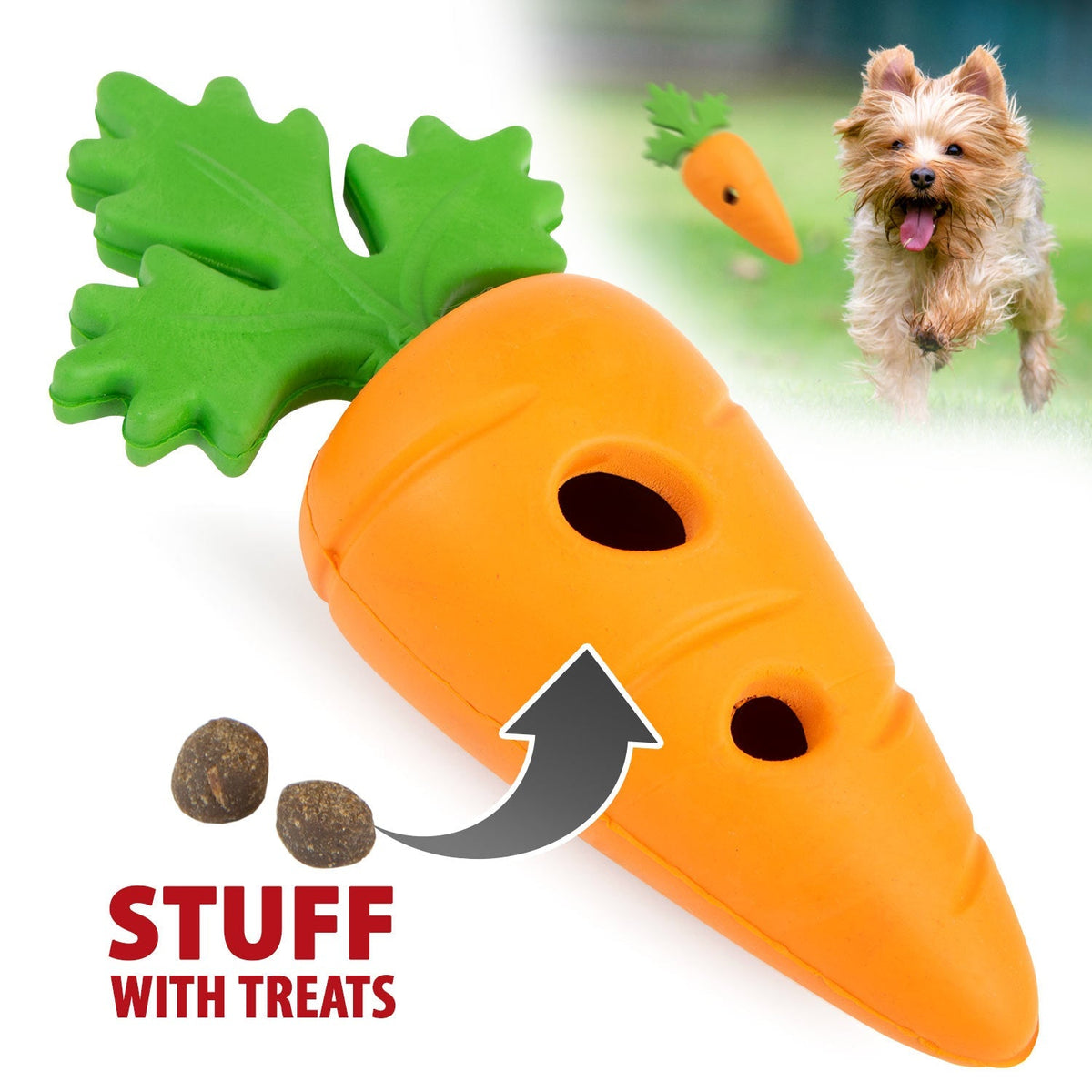 Natural Rubber Treat Dispensing Dental Chew Toy