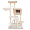 Modern Cat Tree with Cattail Fluff & Top Perch
