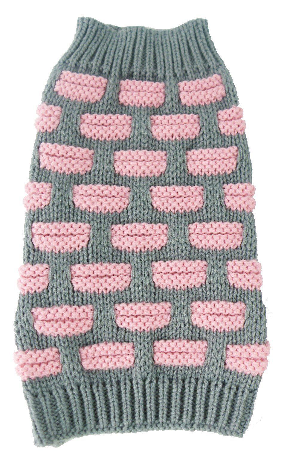 Fashion Weaved Knit Designer Ribbed Turtleneck Dog Sweater