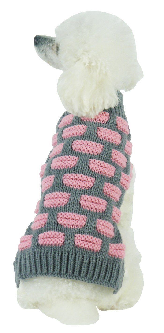 Fashion Weaved Knit Designer Ribbed Turtleneck Dog Sweater