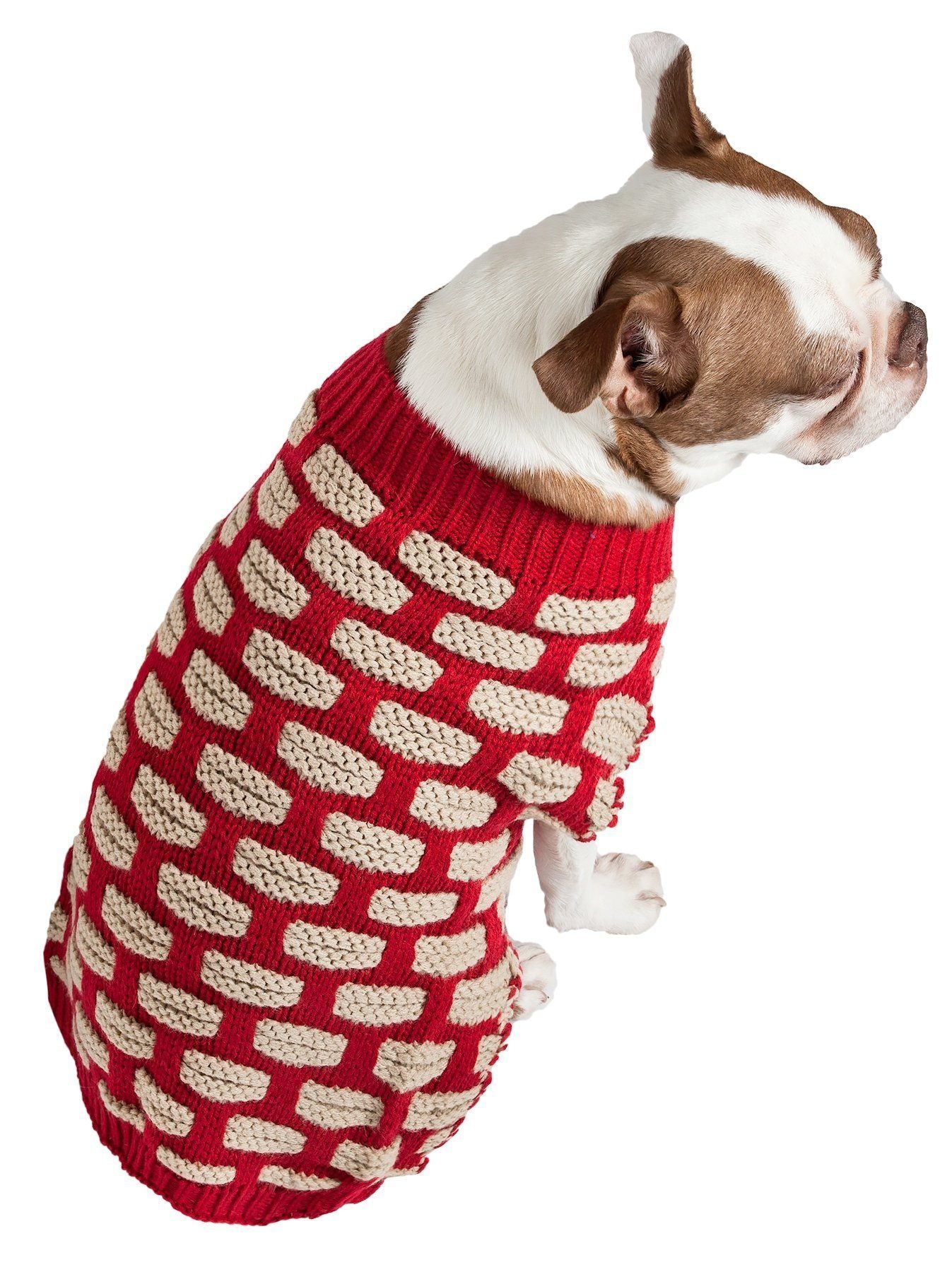Fashion Weaved Knit Designer Ribbed Turtleneck Dog Sweater