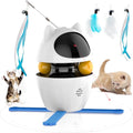 Interactive Cat Toy with Laser and Feather