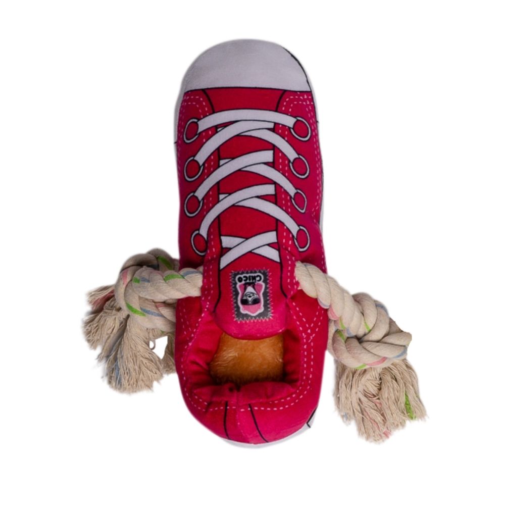 Squeaky Plush Sneaker Dog Toy