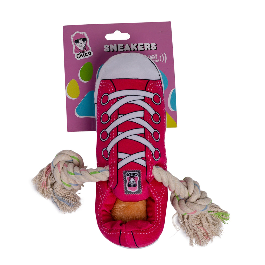 Squeaky Plush Sneaker Dog Toy