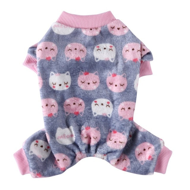 Kitty-Print Onesie PJs